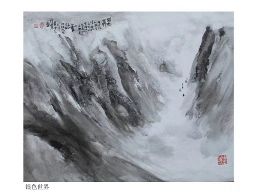 迎中秋庆国庆2023年肖增烈肖洪波指掌画作品联展在九三学社宜春书画院展出